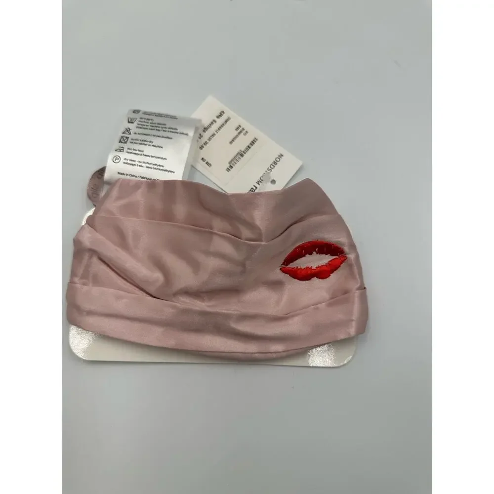 Slip Double Sided Silk Face Covering Pink Face Mask